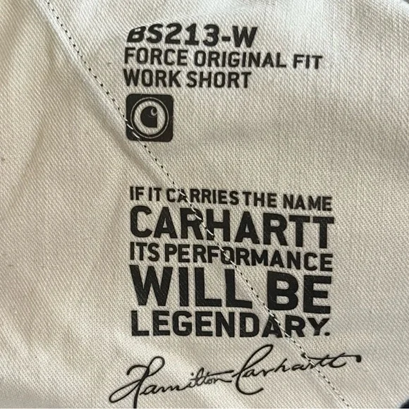 Carhartt BS213-W Force Original Fit Work Shorts Women 10 32x5 Navy Blue Rip Stop - Picture 5 of 9